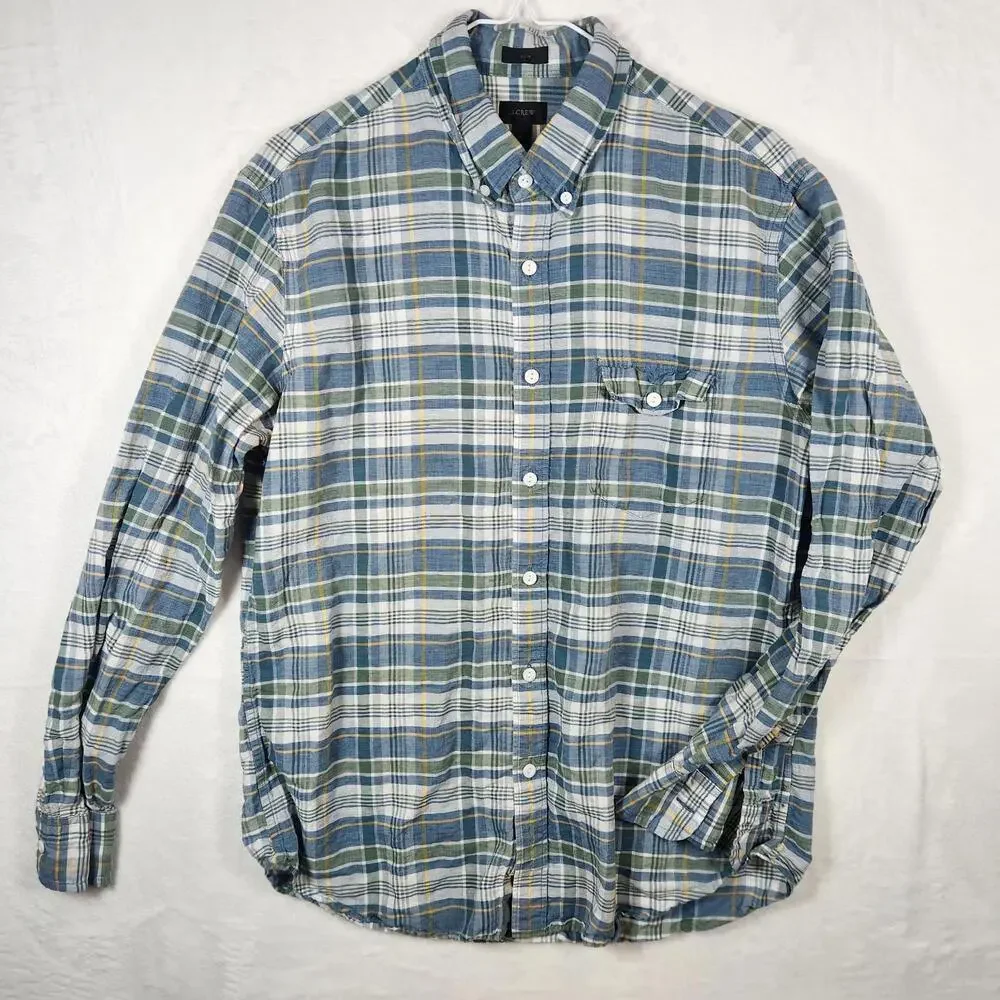 J Crew Plaid Slim Fit Shirt Multicolor Size Large